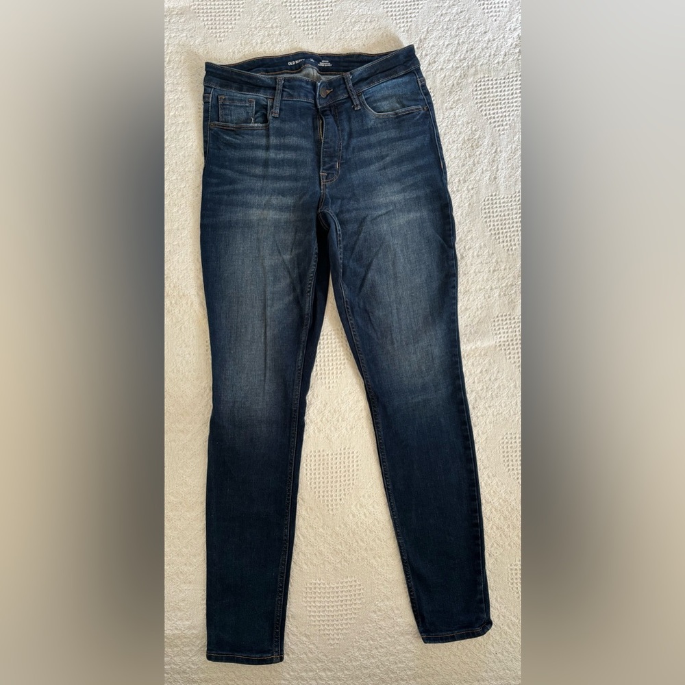 Old Navy Women’s Size 10 Midrise Rockstar Super Skinny Blue Jeans Preowned